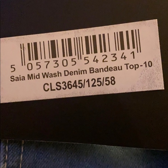 2pc Denim bandeau top and matching skirt - Picture 8 of 8